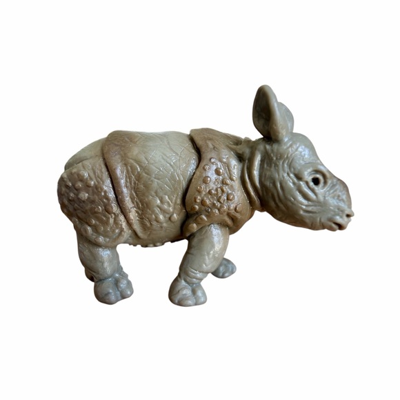 SCHLEICH Rhinoceros 14183 2000 + Rhino Calf 14130 1996 RETIRED Vintage SET OF 2 - Picture 8 of 11